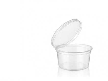 Soepbeker - bak + deksel - 50 stuk - PP - 500ml - Ø115mm - transparant - IMES