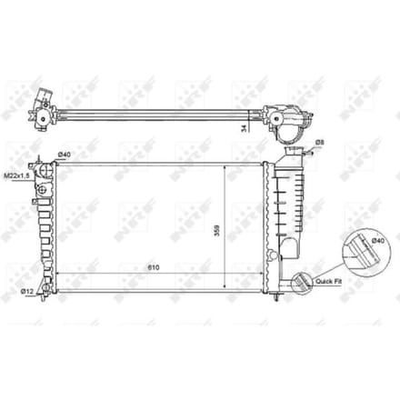 Radiator, motorkoeling NRF 54715