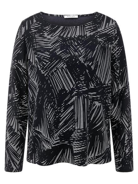 Shirt ronde hals Van Peter Hahn blauw