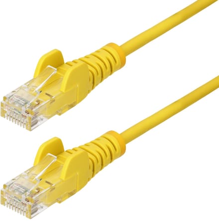 StarTech.com 2.5m Yellow Slim CAT6 Ethernet Cable Snagless 28AWG LSZH - patch cable - 2.5 m - yellow - Geel - 2.5m
