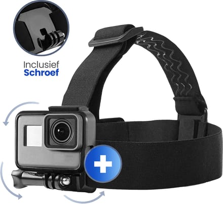 Techvavo® Verstelbare Hoofdband - Head Strap - Universele mount voor diverse action camera's