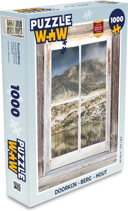 Puzzel Doorkijk - Berg - Hout - Legpuzzel - Puzzel 1000 stukjes volwassenen