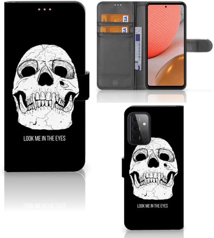 Telefoonhoesje met Naam Samsung Galaxy A72 Skull Eyes