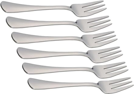 Set van 6 Kleine Dessert- en Cocktailgabels van RVS voor Appetizers en Fruit, 13.3 cm