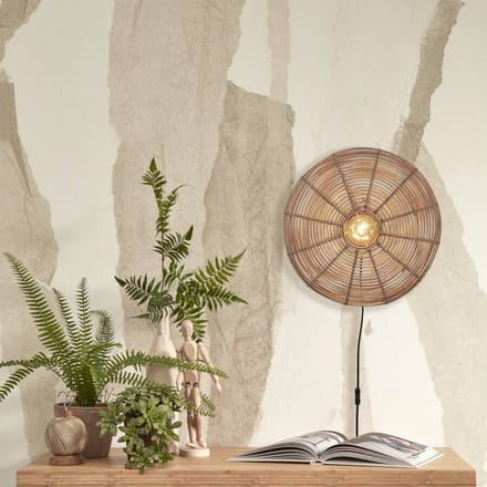 GOOD&MOJO Wandlamp Tanami - Rotan - Ø40cm - Binnen Modern