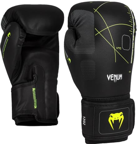 Venum Training Camp 4.0 Bokshandschoenen Zwart Neo Groen - 16 OZ
