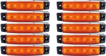 10x LED side front outline 12V AMBER marker lights for truck camper caravan