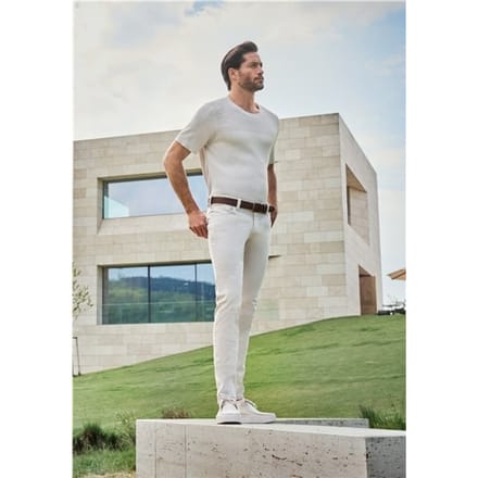 Alberto SUPERSLIM Superstretch Coloured Denim White   33-34