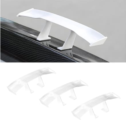 Allecto - Mini Spoiler Wing - Auto Exterieur Accessoires - Wit - Carbon Fiber Textuur - Universele Toepassing - 3 Stuks
