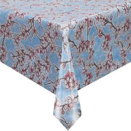 Atelier Du Baj roses aqua Mexicaans tafelzeil 120 x 250 cm