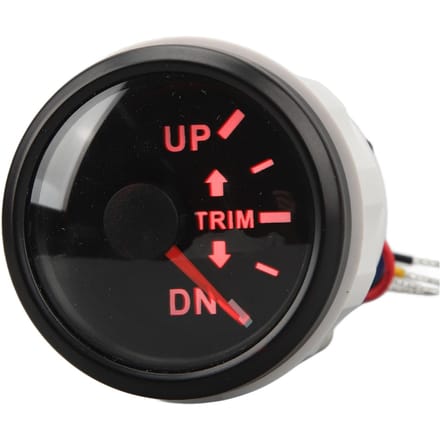 52MM Boot Trim Meter RVS DC9 tot 32V OP NEER Marine Trim Balans Meter voor Jachten Marines Black Dial with Black Frame gray