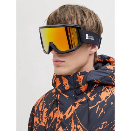Jack & Jones Heren Skibril/Snowboardbril JACOSLO Zwart/Oranje