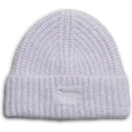 Superdry Ribgebreide Beanie Paars Grootte: 1SIZE