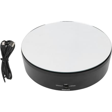 10kg Draagvermogen USB Elektrische 360 Graden Roterende Draaitafel Displaystandaard white