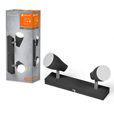 LEDVANCE Pear LED opbouwspot GU10 2-lamps zwart