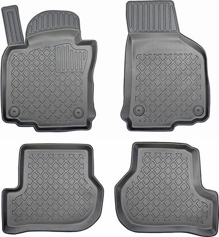 3D Automatten voor Volkswagen Golf 5, Golf 6, Jetta, Scirocco, Skoda Octavia 2 vanaf 2003 - 4-delig - TPE-Rubber