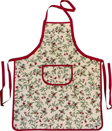 Schort - luxe gobelinstof - Christmas Berries - All over - Kerst - 85x70 cm