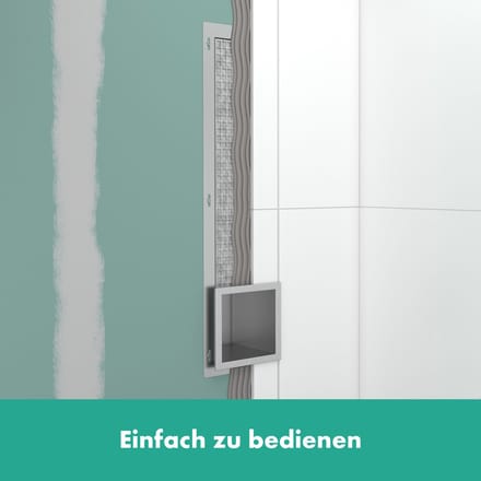 Hansgrohe XtraStoris Original - Ingebouwde toiletpapierdispenser, geborsteld staal 56058800