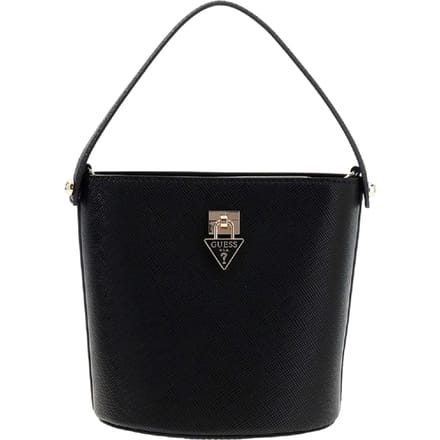 GUESS schoudertas Patsie Top Handle Bucket Black zwart
