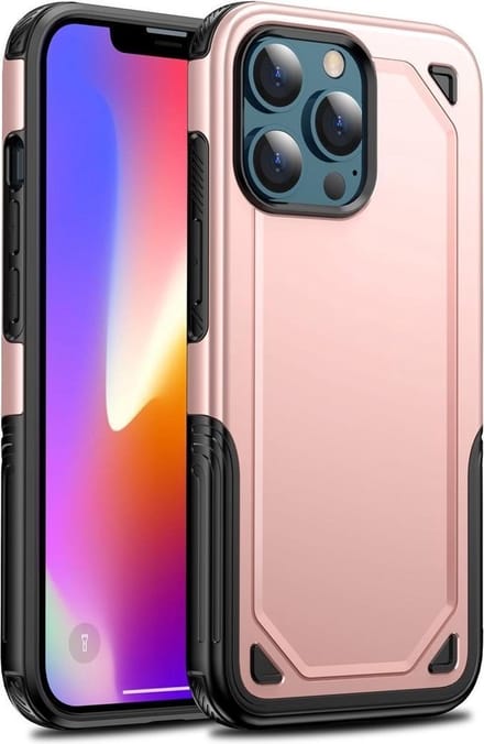 Fonu Hybrid Armor Backcase Geschikt Voor iPhone 13 Pro hoesje Rosegoud