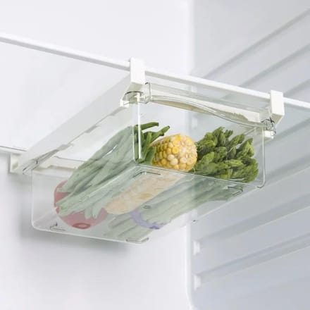 Koelkastlade Stijl Voedselopbergdoos, Fruitverpakkingsmachine, Schapdrager, Schuifbare Plastic Kookcontainer gray