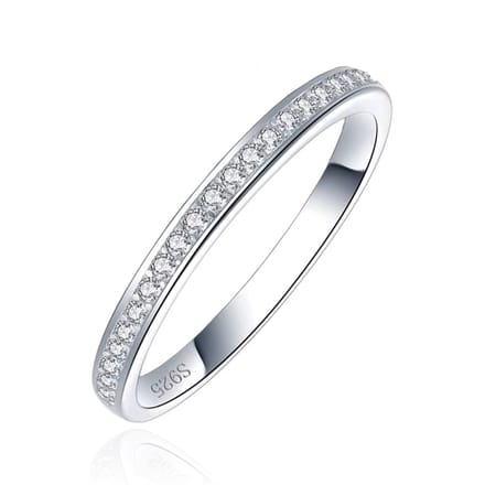 Elenza Sterling .925 Zilveren Ring met Zirkonia's-20mm