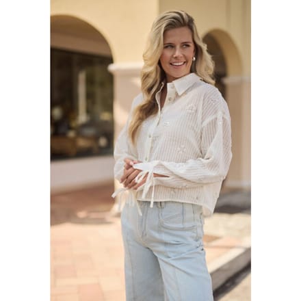 Nukus Nks02200 17 bailey blouse beads off white