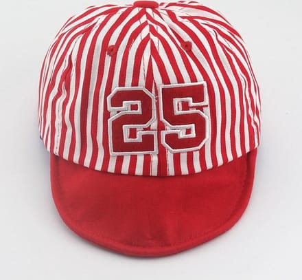 Baby petje | zonnehoed | baseball pet | strepen | rood