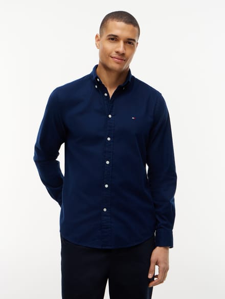Tommy Hilfiger Overhemd heren flex flannel solid rf shirt mw0mw40469/dcc