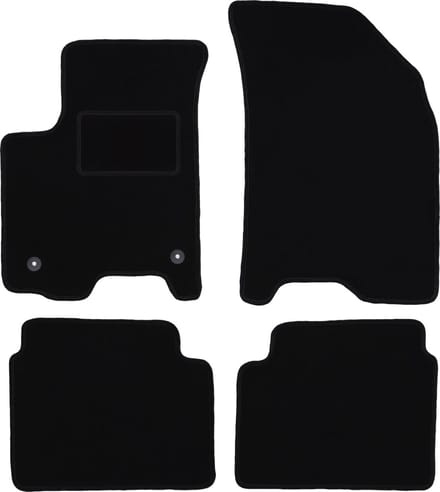 Zwarte veloursmatten voor: Daewoo Kalos hatchback, sedan (2002-2011)