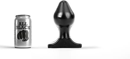 All Black Buttplug 16 x 8 cm - zwart