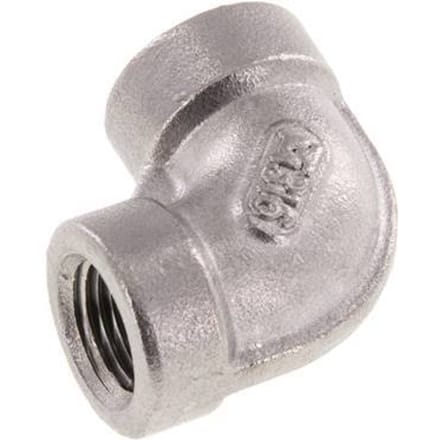 1/8'' NPT RVS L-Fitting 90graden 16 Bar [2 Stuks]