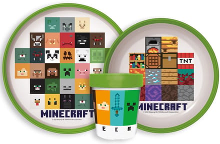 Minecraft Crafters antislip serviesset, microplastic set