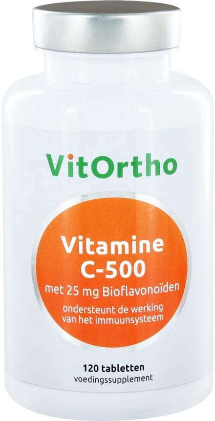 VitOrtho Vitamine C-500 met 25 mg Bioflavonoïden (120 tabs)