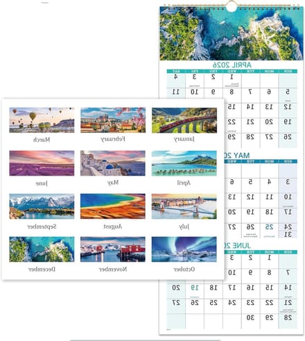 Wandkalender 2026 - Maandkalender - Planning Thuis - 12 Maanden - 29 x 29 cm