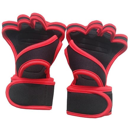 Weight Lifting Gloves With Wrist Wraps Full Palm Protection Grip For Gym Pull Ups Cross Training Workout M rood