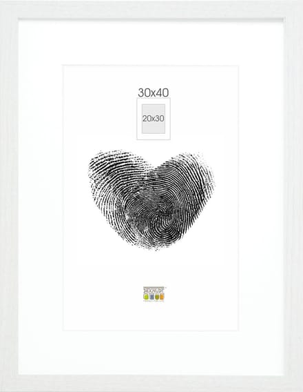 Deknudt S66KF1 P1 30x40 Wissellijst Papierformaat: 30 x 40 cm (b x h x d) 332 x 433 x 15 mm Wit