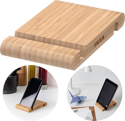 BERGENES Bamboe telefoon/tablet standaard