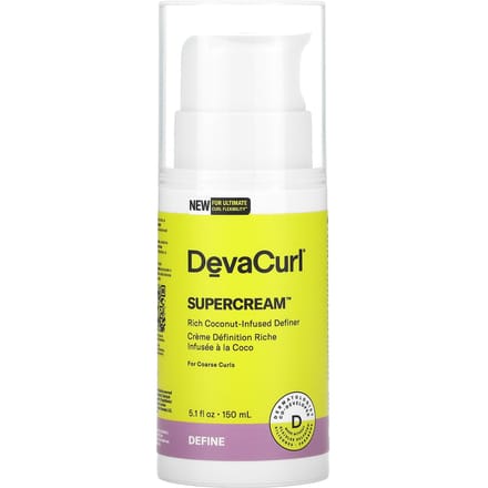 DevaCurl, Supercream, Versterker Verrijkt met Kokosnoot, 5.1 fl oz (150 ml) yellow
