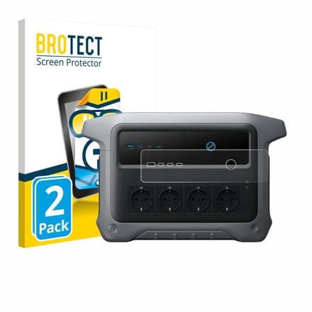 BROTECT - Screenprotector voor Anker SOLIX C1000 Gen 2 - Folie Beschermfolie transparant 2 Stuks