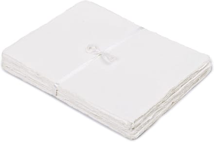 Handgemaakt Aquarelpapier Katoen Off White 150 GSM Deckle Edge
