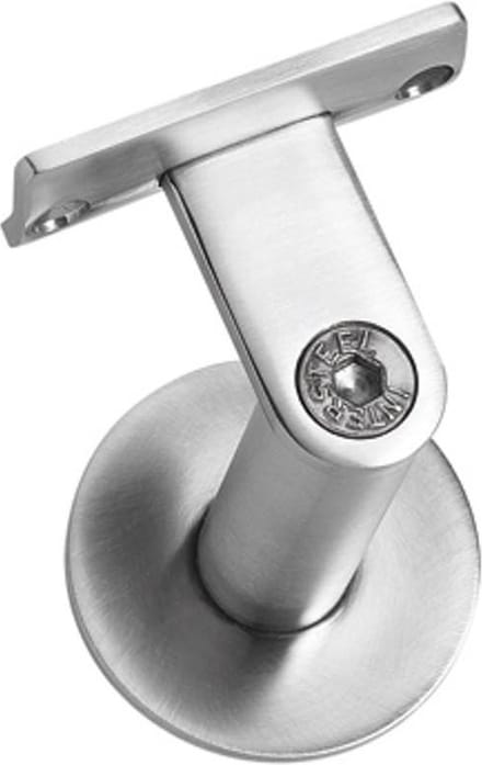 Intersteel Leuninghouder zwaar met hol zadel rvs geborsteld