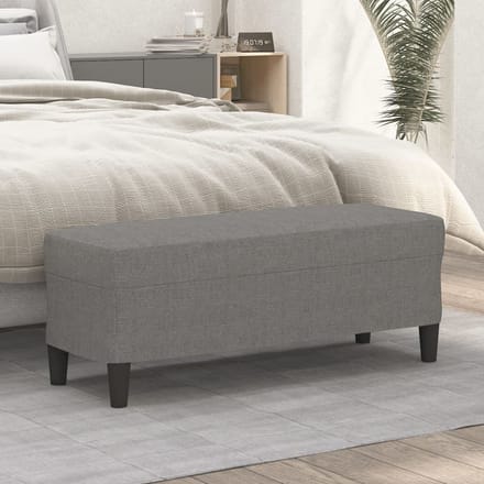 vidaXL Bankje 100x35x41 cm stof donkergrijs