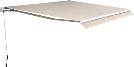 Outsunny luifel balkon knikarmluifel - 4,5 x 3 m - aluminium - beige
