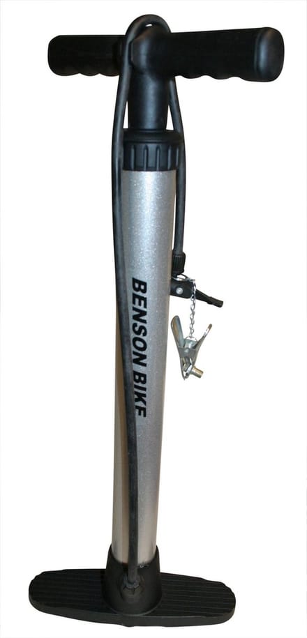 Benson Fietspomp - zilver - 5 bar - 60 cm - Dunlop/Franse/Autoventielen