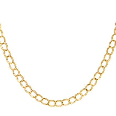 Stainless Steel Necklace - Yehwang - Schakelketting - 39 + 5 cm - Goud