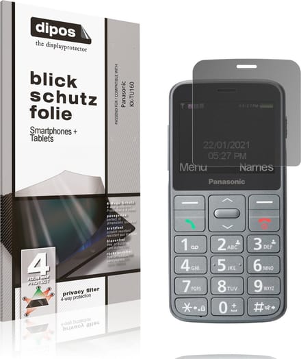 dipos – Matte Privacy Screenprotector geschikt voor Panasonic KX-TU160 | Anti-Spy Beschermfolie