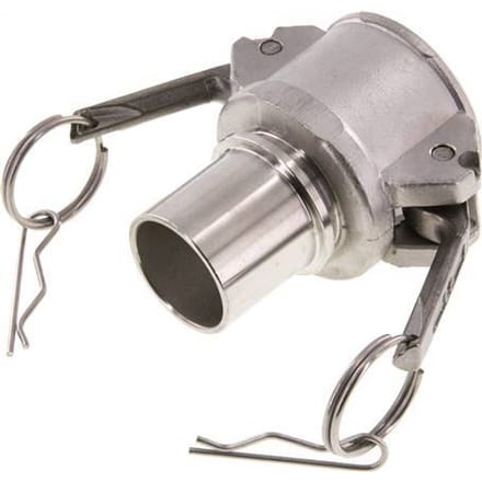 Camlock DN 40 (1 1/2'') Koppeling RVS met slangpilaar (38 mm) Type C EN 14420-7 (DIN 2828)