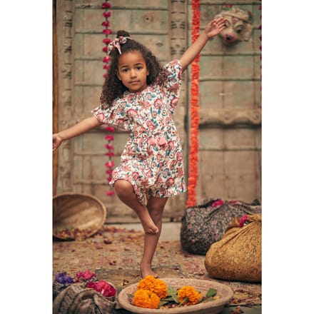 Louise Misha Jumpsuits Mayalia Cream Indian Flowers Größe: 6M | Hemden Outlet | kids | Weiß