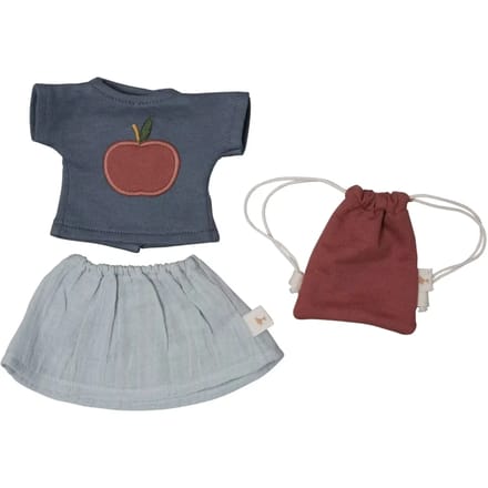 Poppenkleding Fabelab Clothes set T-shirt Skirt